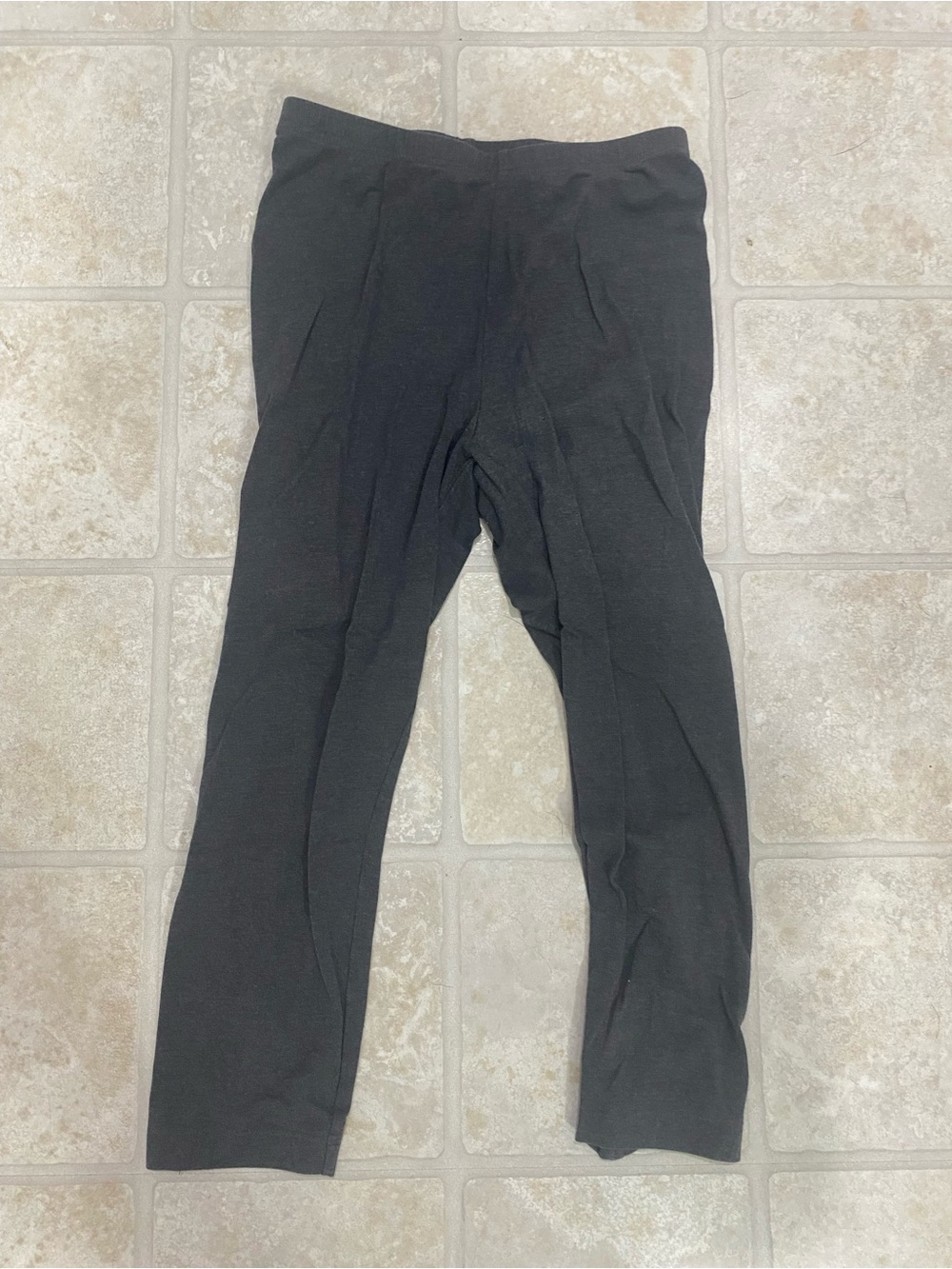 Grey Stretch Knit Leggings